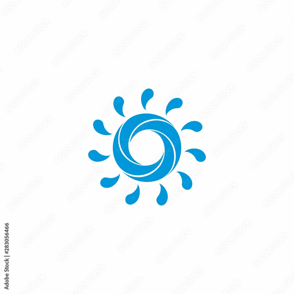 swirl blue water splash rotate motion logo vector Stock Vector | Adobe ...
