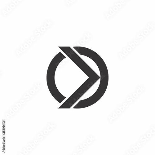 right arrow simple geometric logo vector
