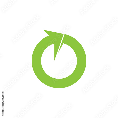 simple circle geometric rotate arrow logo vector