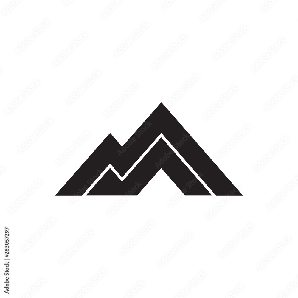 triangle geometric mountain symbol logo vector triangle geometric mountain symbol logo vector
