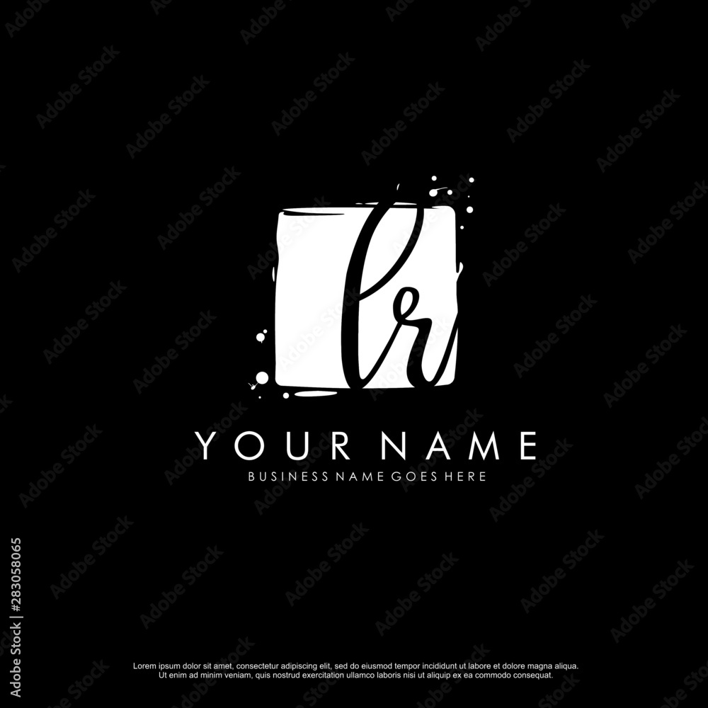 L R LR initial square logo template vector L R LR initial square logo template vector