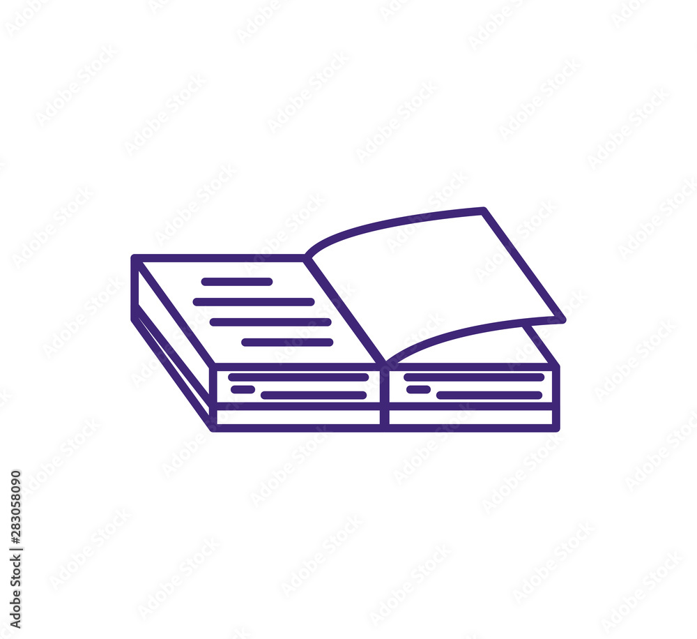 textbook open supply isolated icon textbook open supply isolated icon