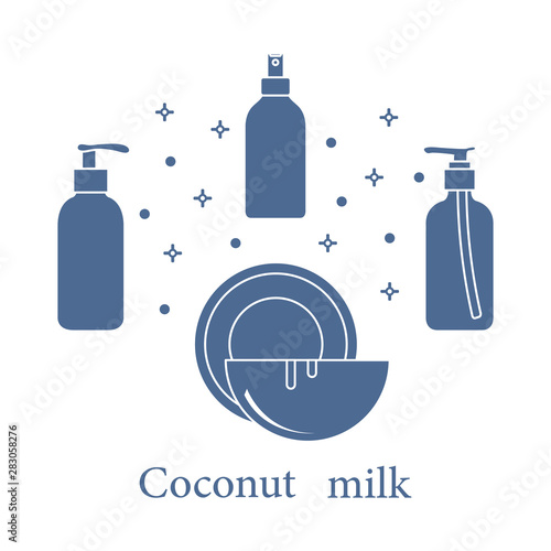 Coconut milk for cosmetics and care products.