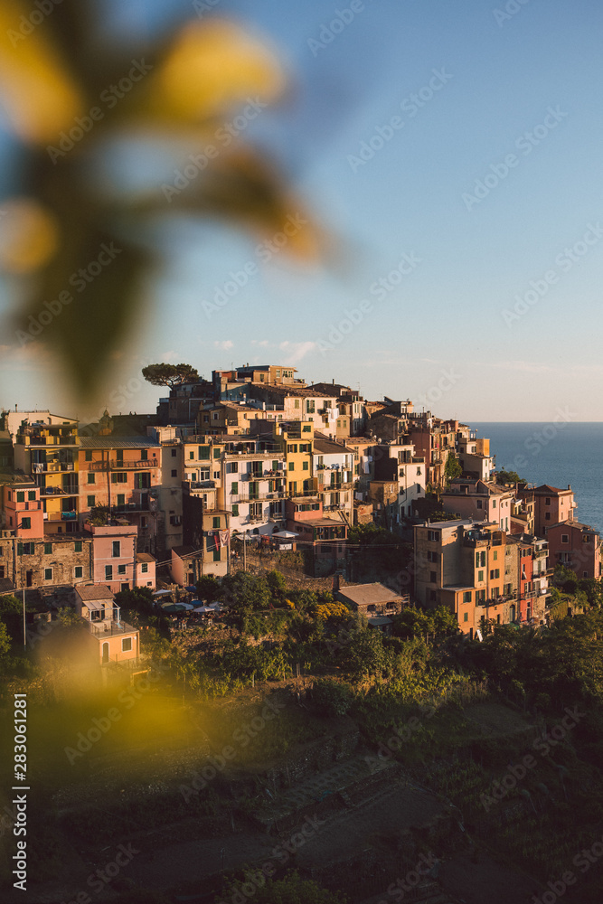 Fototapeta premium Italian city at sunset