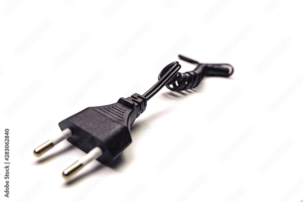 black wire isolated on a white background abstraction. black wire isolated on a white background abstraction.