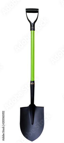 bayonet shovel with green handle