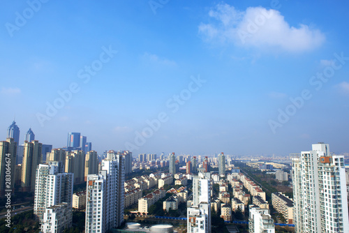Cityscape of Suzhou, China.