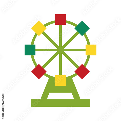 Color icon ferris wheel