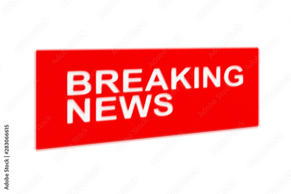 Breaking news, red sign. News release, mark for urgent information Breaking news, red sign. News release, mark for urgent information