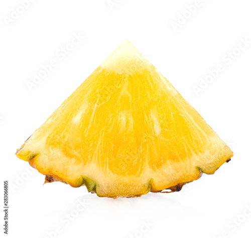 Wall Mural Pineapple slices isolated on white background