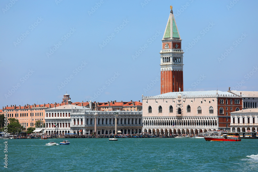 Venetian Lagoon and the Bell Tower of Saint Mark and Ducal Palac