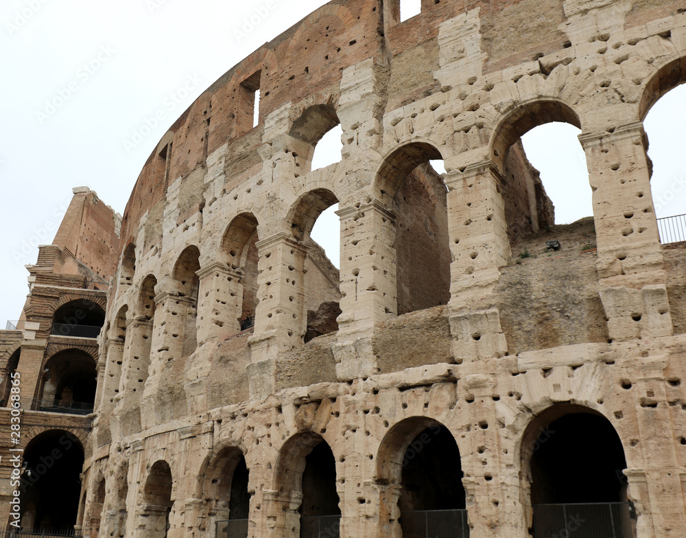Coliseum also called Colosseo in Italian Language in Rome.The ho