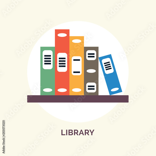 Office shelves with books and binders template