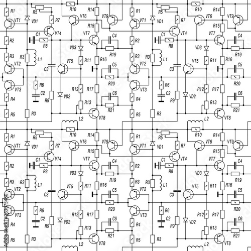 Schematic diagram, Seamless vector background pattern 