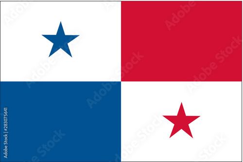 Panama flag, official colors and proportion correctly. National Panama flag photo