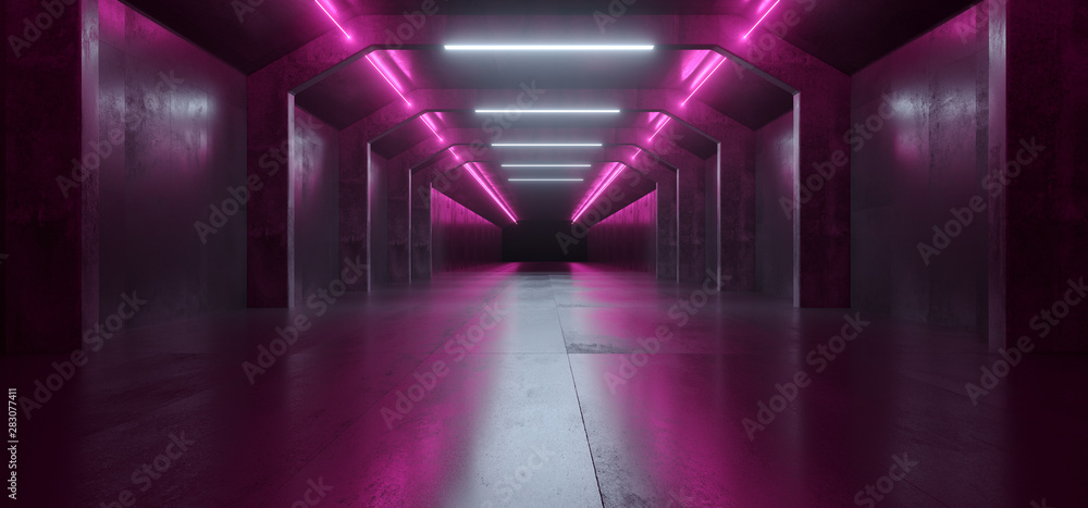 Sci Fi Futuristic Neon Glowing Purple Vibrant Reflective Dark Concrete Grunge Alien Tunnel Corridor Virtual Cyber Spaceship Night Retro Modern 3D Rendering Sci Fi Futuristic Neon Glowing Purple Vibrant Reflective Dark Concrete Grunge Alien Tunnel Corridor Virtual Cyber Spaceship Night Retro Modern 3D Rendering