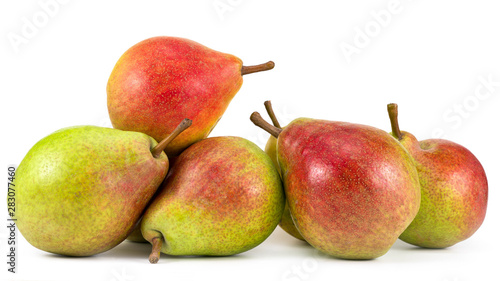 Pears on a white background. Fruits