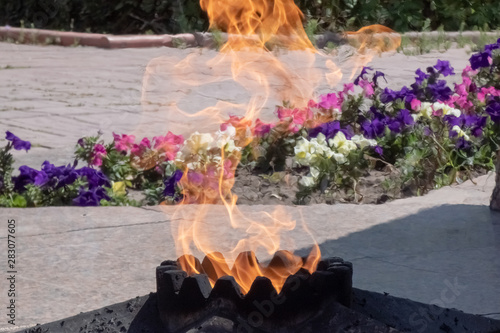 the memorial flame (eternal fire)