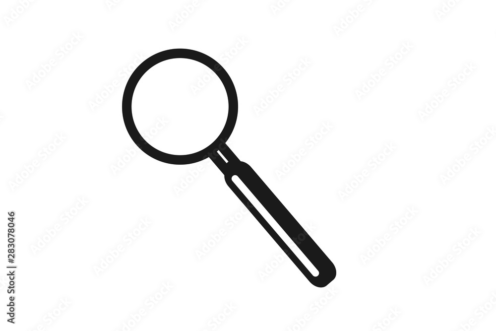 Modern search or find icon vector on white background, magnifying glass icon vector Modern search or find icon vector on white background, magnifying glass icon vector