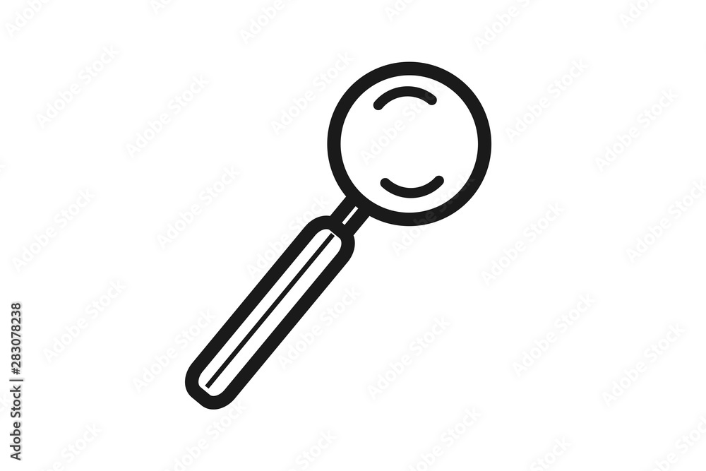 Modern search or find icon vector on white background, magnifying glass icon vector Modern search or find icon vector on white background, magnifying glass icon vector