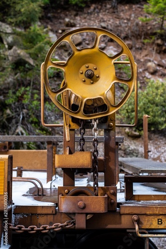 Rusty train wheel 