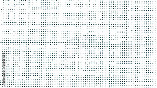 Vector halftone texture. Black and white abstract background. A chaotic pattern of dots on a white background.