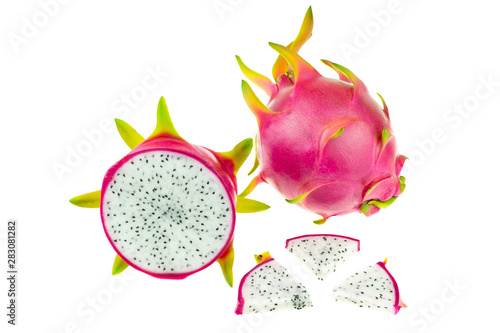 Beautiful pink dragon fruit or pitaya