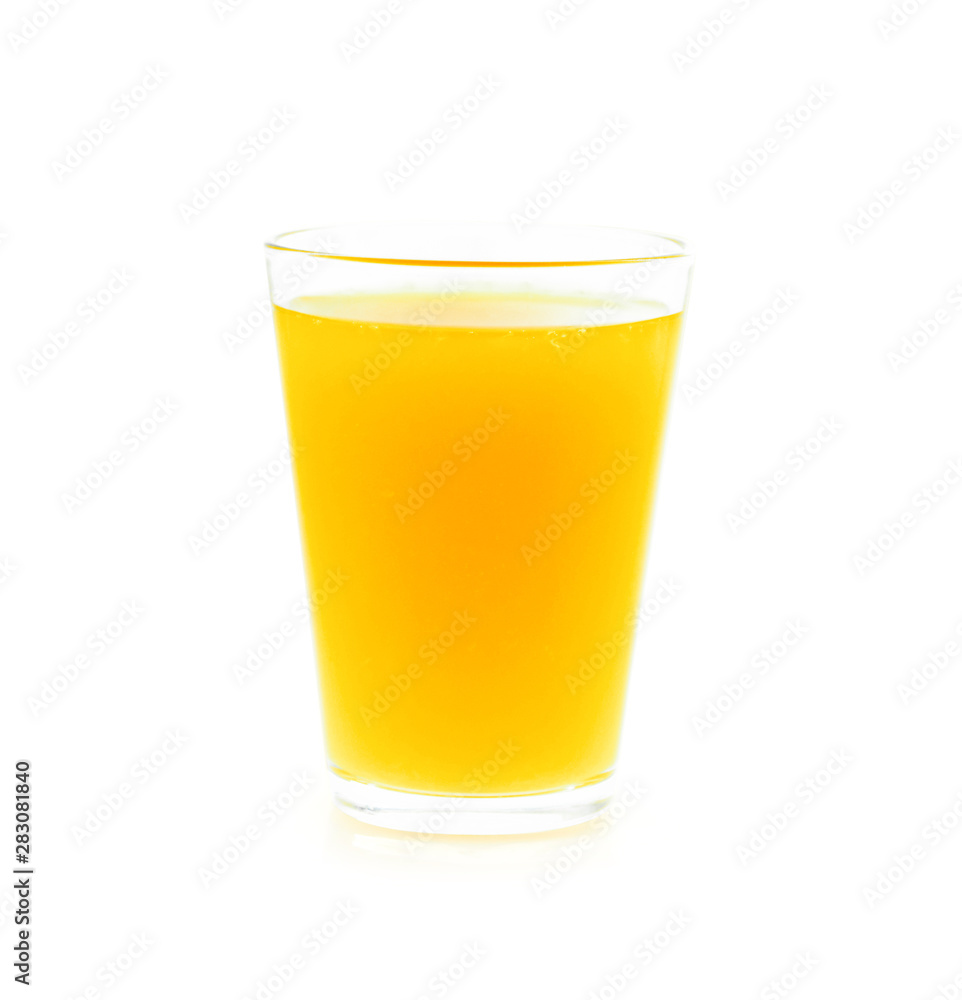 orange juice on white background orange juice on white background