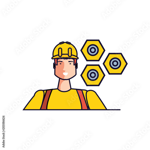 Isolated avatar of professional worker design