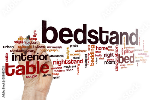 Bedstand word cloud photo