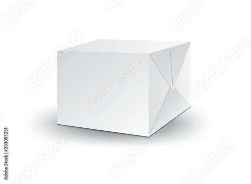 White package box vector, package design, 3d box, product design, realistic packaging for cosmetic or medical, paper boxes.