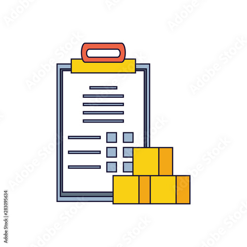 checklist clipboard order with boxes