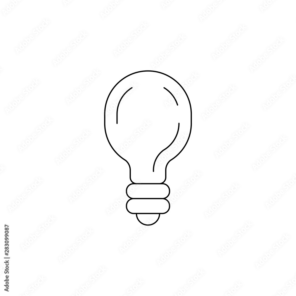 Light bulb linear vector icon. Symbol of idea. Thinking. Light bulb linear vector icon. Symbol of idea. Thinking.