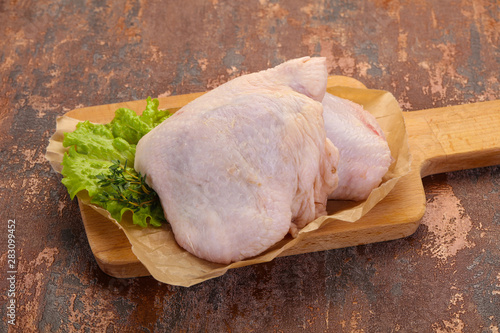 Raw chicken hip