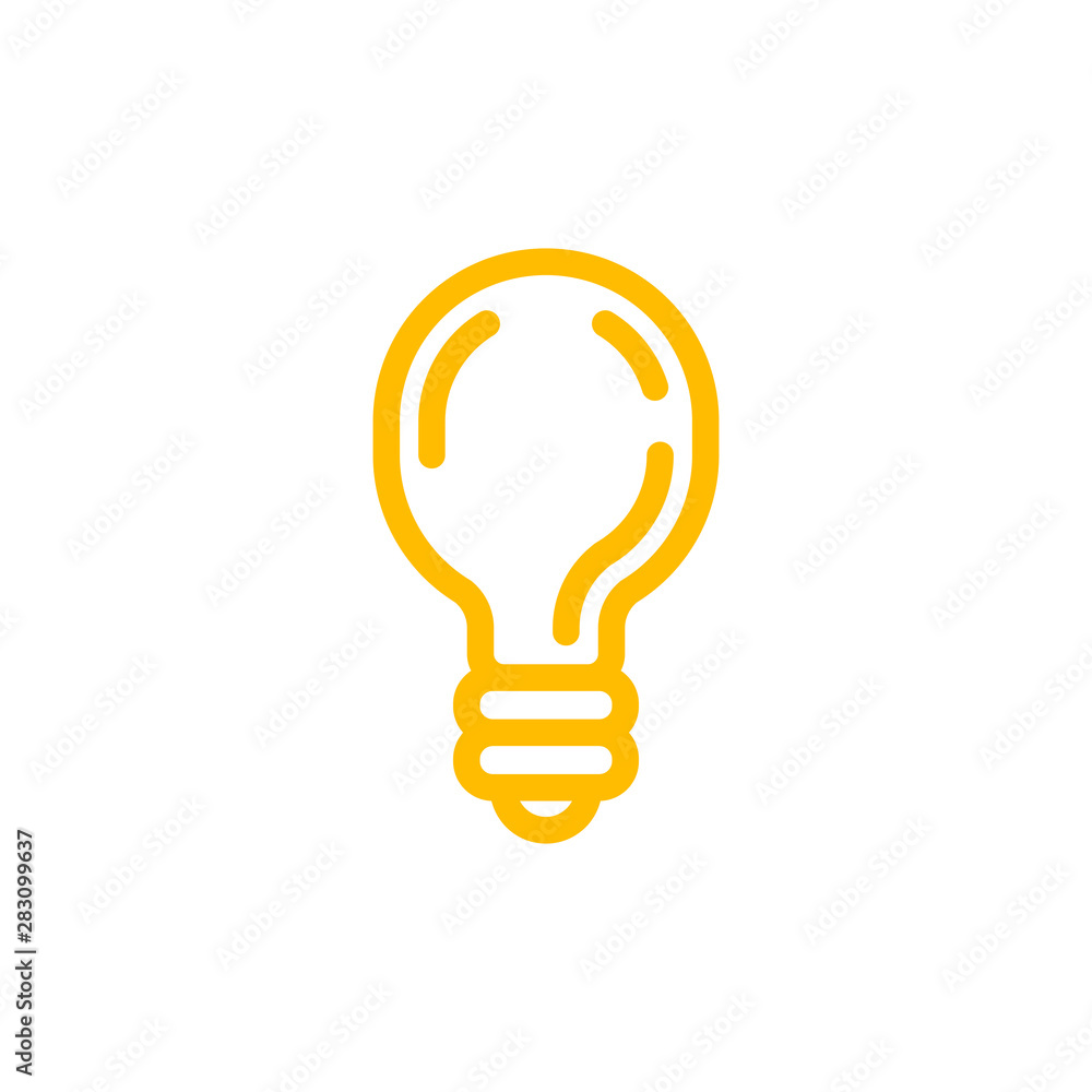 Light bulb linear vector icon. Symbol of idea. Thinking. Light bulb linear vector icon. Symbol of idea. Thinking.