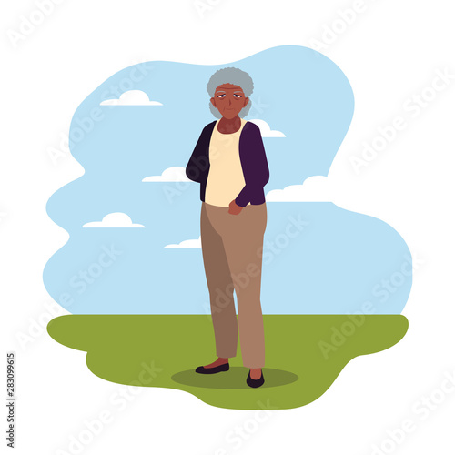 happy grandparents day flat design