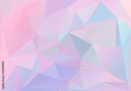 pastel colors inspired from the 80s 90s aesthetics. Holographic low poly design.