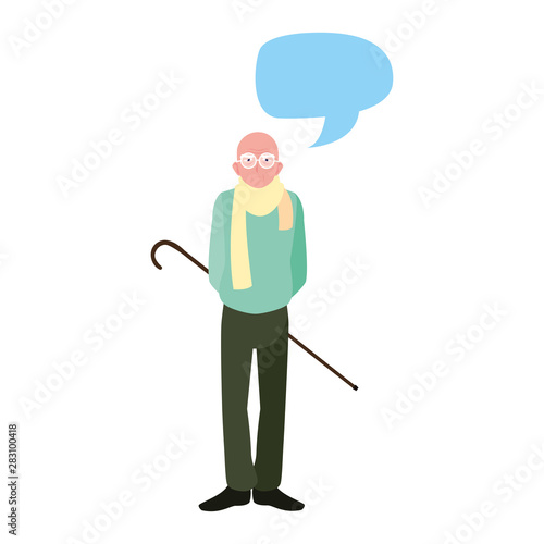 happy grandparents day flat design