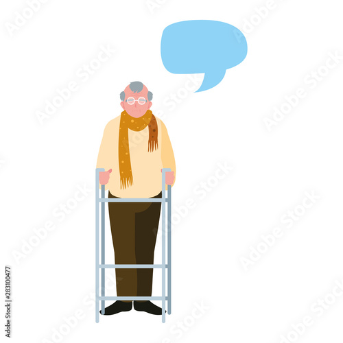 happy grandparents day flat design