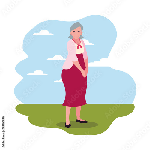 happy grandparents day flat design