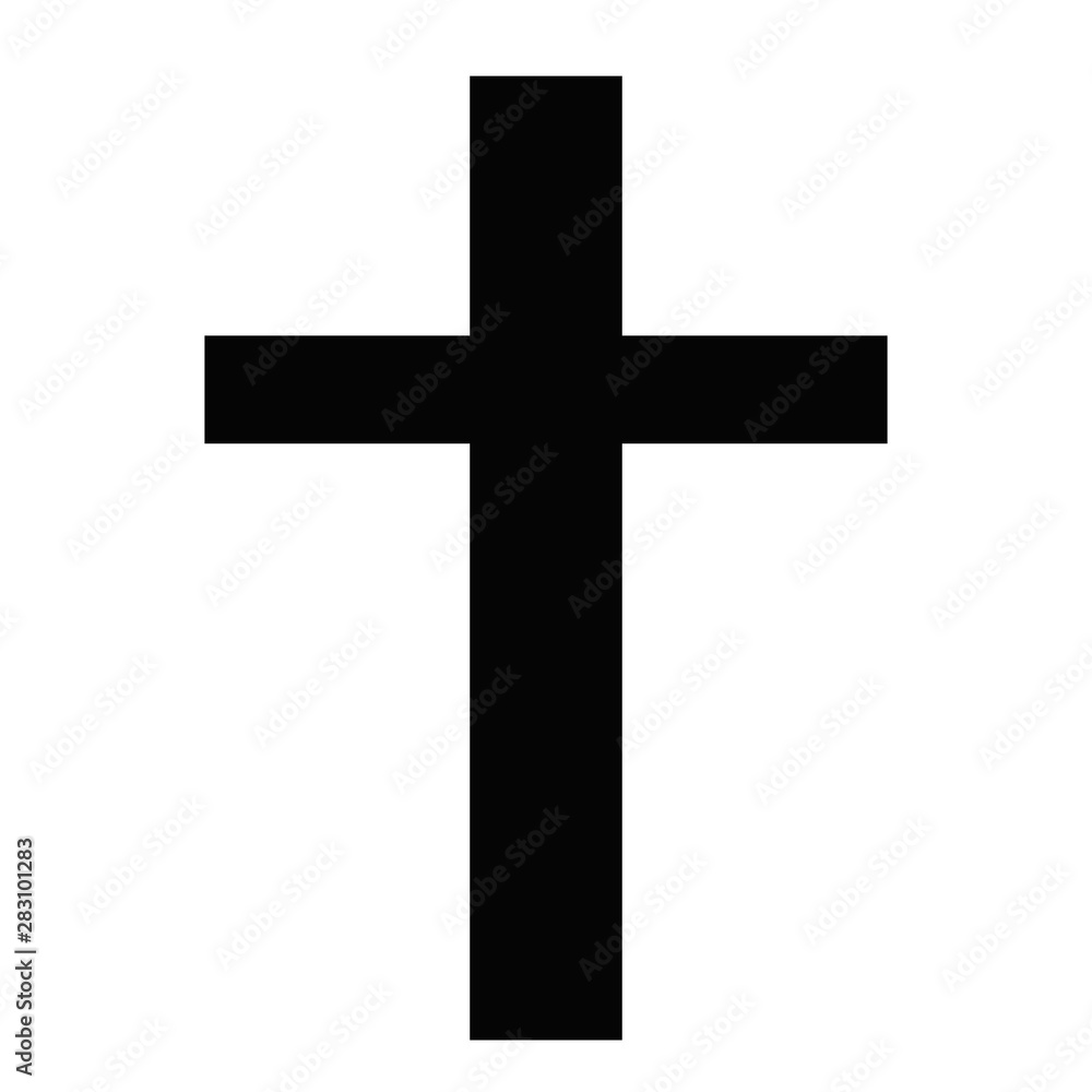 Christian Cross emblem. decorative logo isolated vector illustration. Religion and spirituality theme symbol.