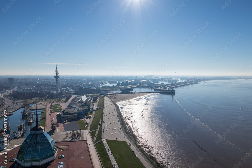 City Bremerhaven in the sunlight, Germany