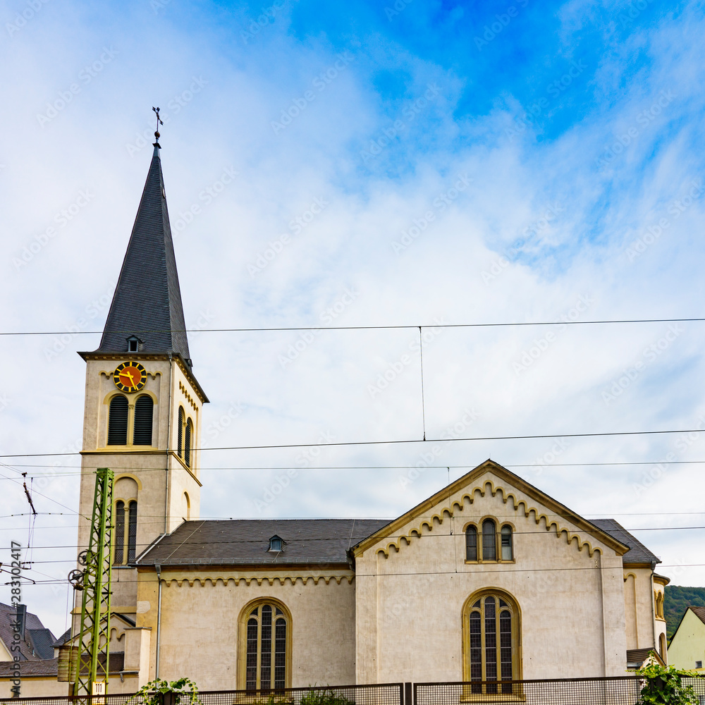 white church in Boppard, Germany