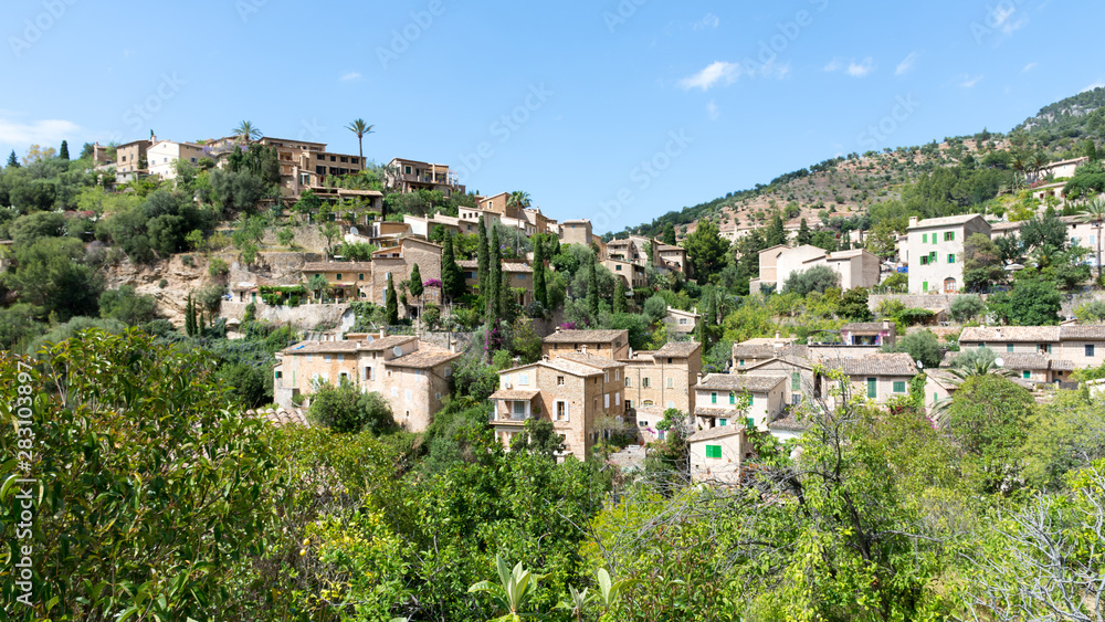 View of the village of Deya on the island of Mallorca