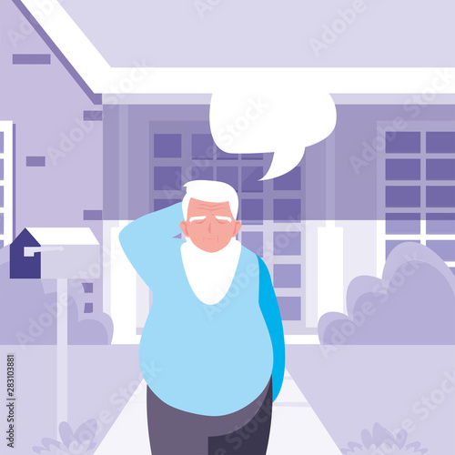 happy grandparents day flat design