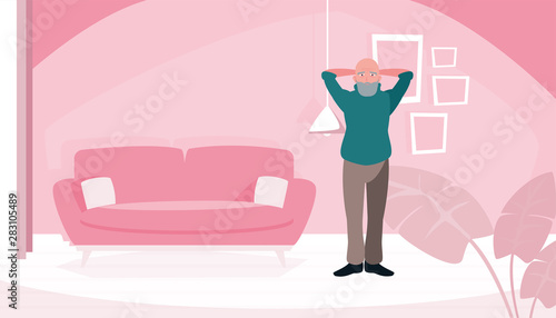 happy grandparents day flat design
