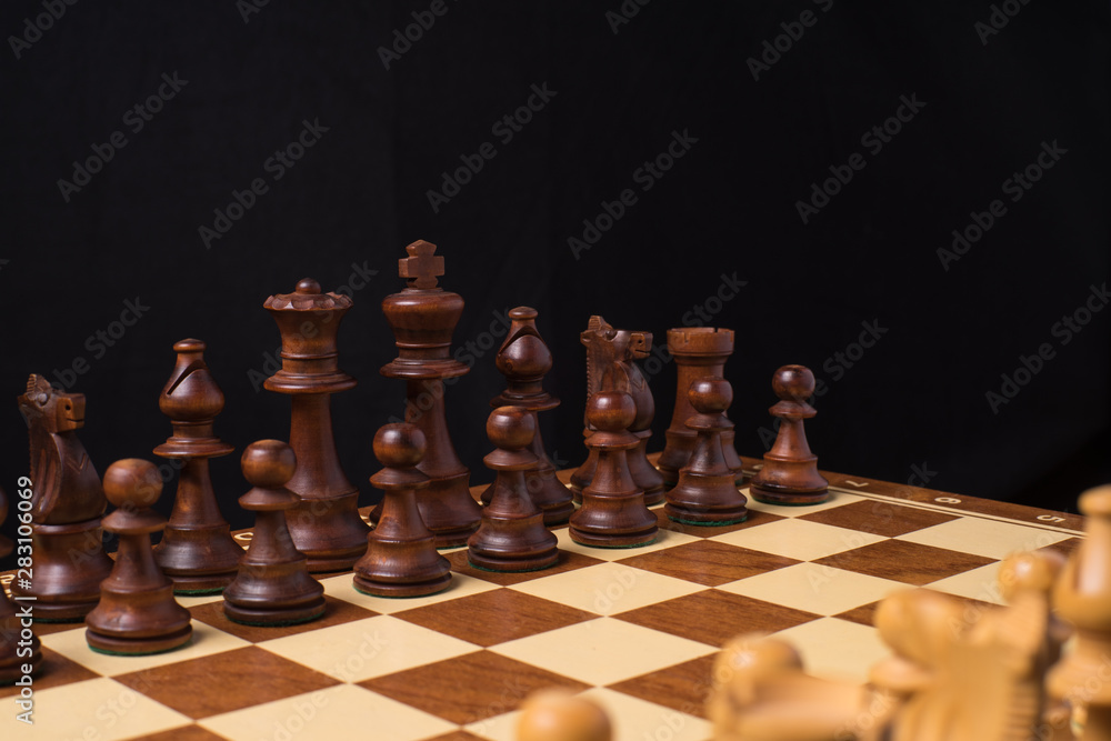 Close View to the Pieces an a Chessboard. Close View to the Pieces an a Chessboard.