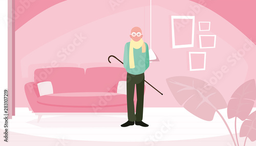 happy grandparents day flat design