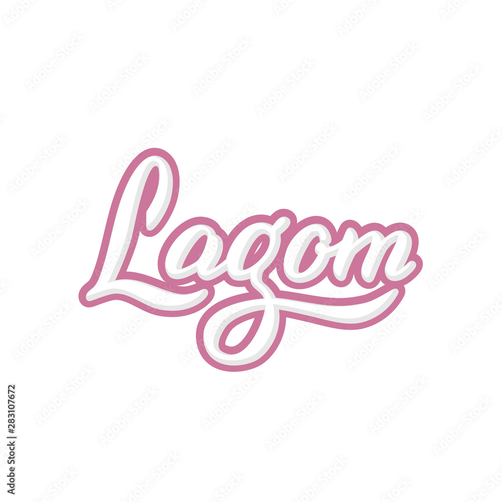 Lagom text font. Lettering trendy style logo. Scandinavian balanced life concept. Vector eps 10. Lagom text font. Lettering trendy style logo. Scandinavian balanced life concept. Vector eps 10.
