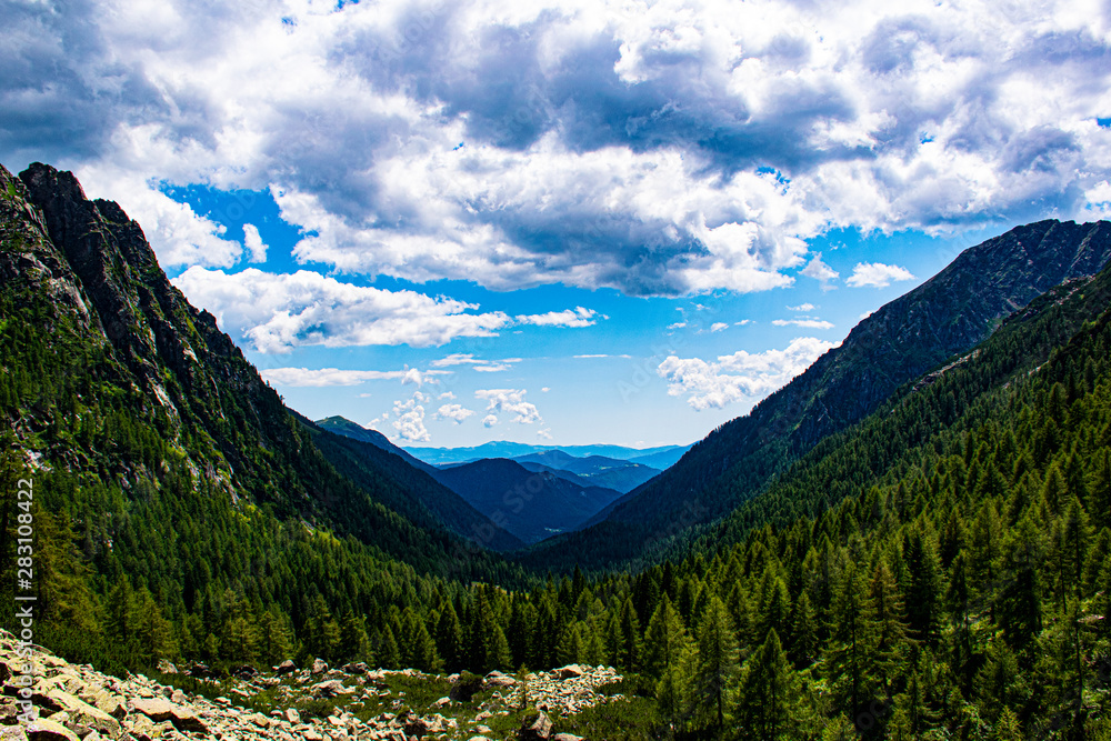 Fototapeta premium valley going up to the Magna fork
